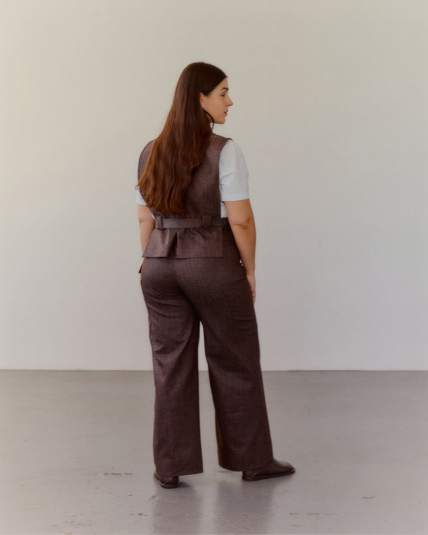 Justerbare bukser - Brun denim