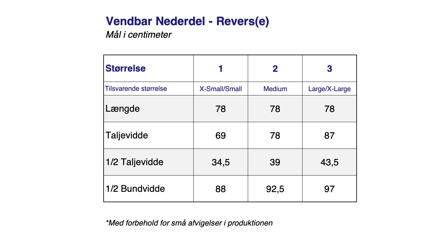 Vendbar nederdel - Sort/hvid