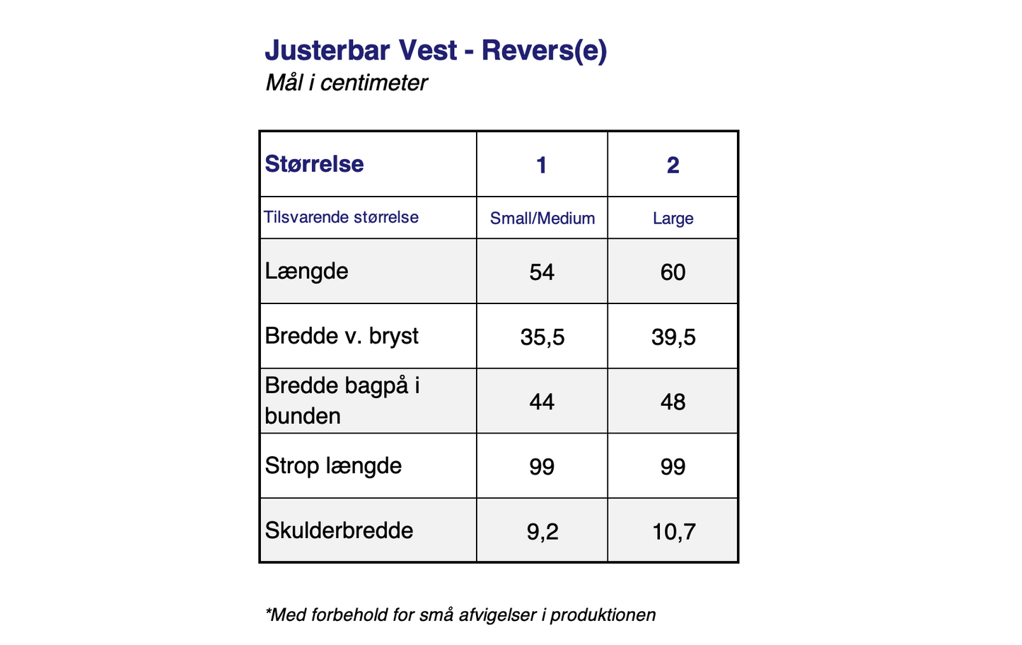 Justerbar vest med revers - Brun denim